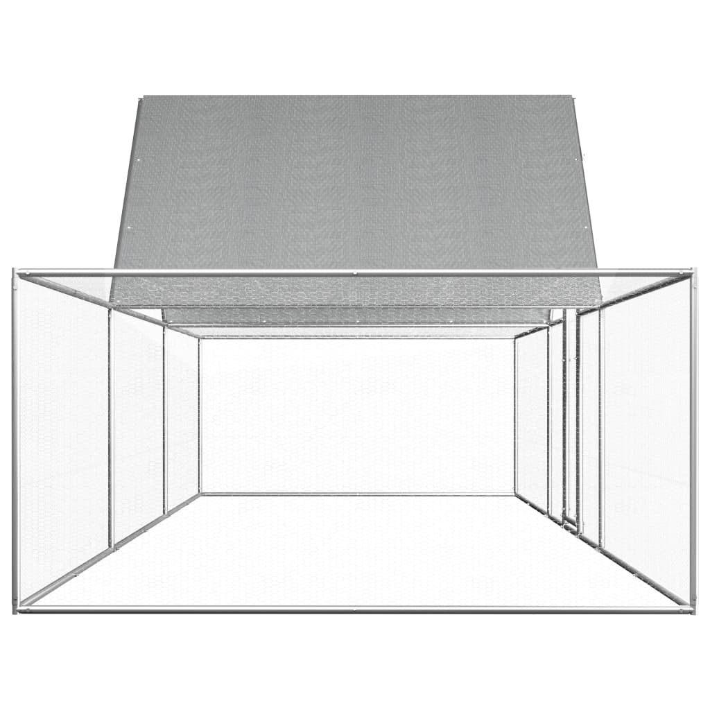 NNEVL Chicken Coop 6x2x2 m Galvanised Steel