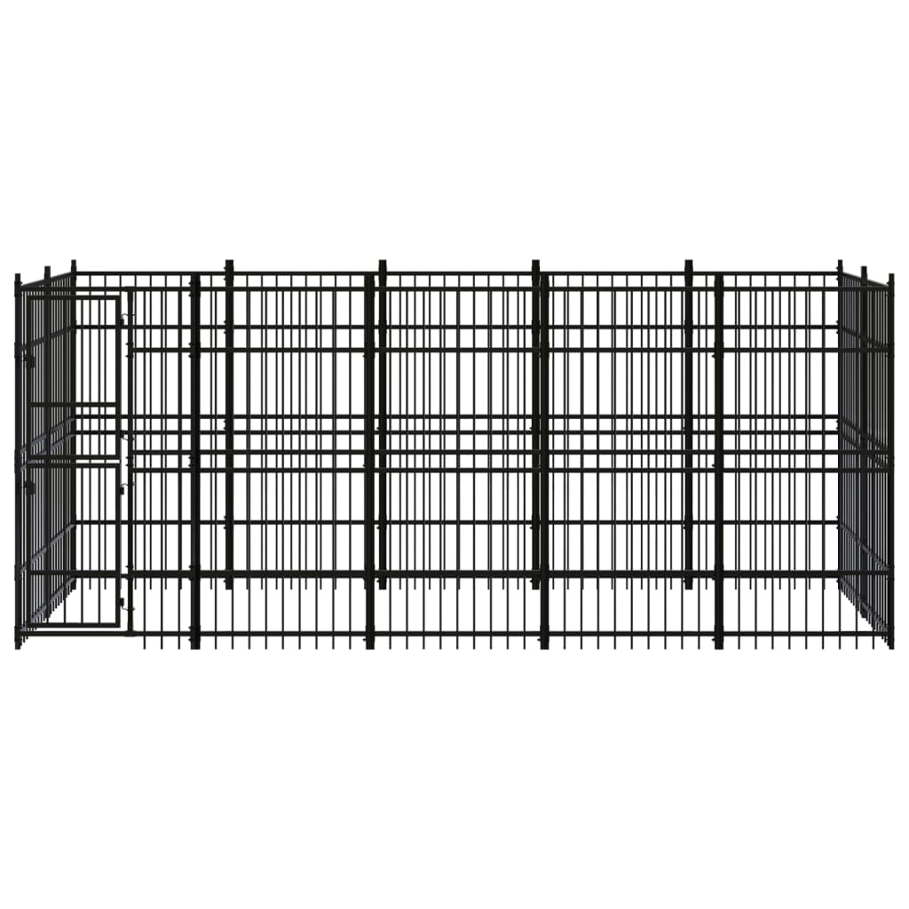 NNEVL Outdoor Dog Kennel Steel 9.22 m²