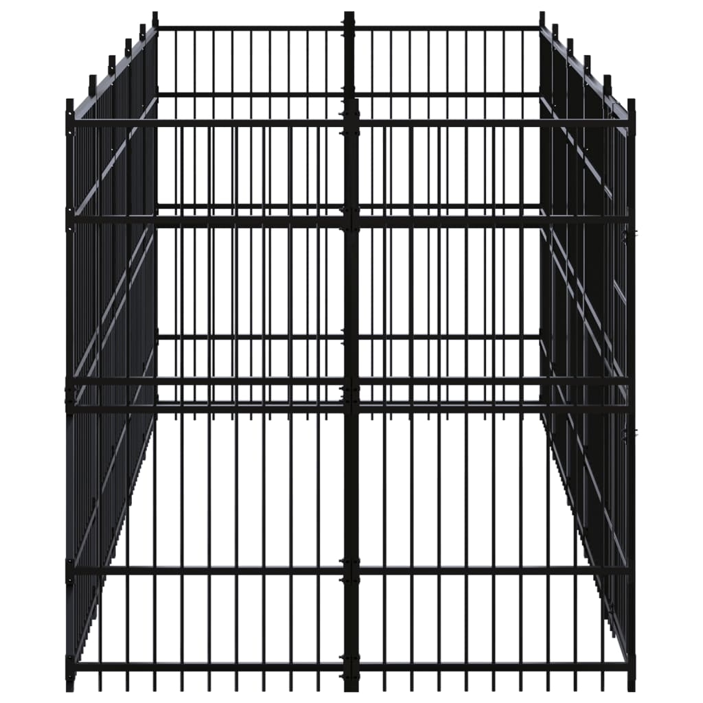 NNEVL Outdoor Dog Kennel Steel 9.22 m²