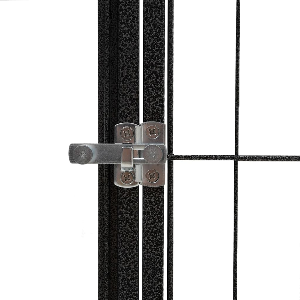 NNEVL 26-Panel Dog Playpen Black 50x100 cm Powder-coated Steel