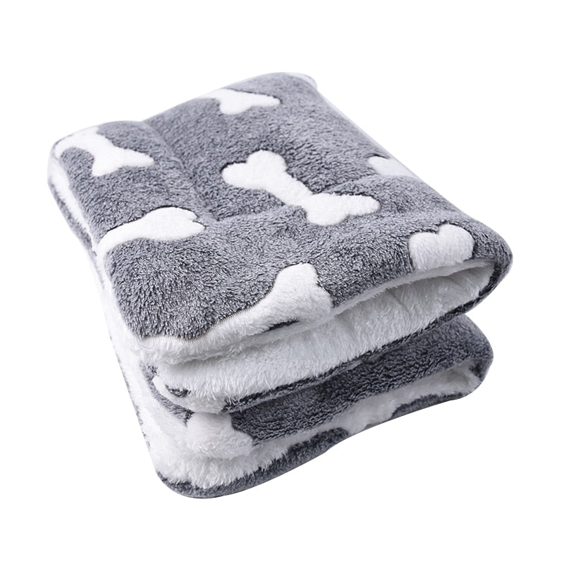 NNEOBA Pet Blanket Dog Bed Cat Mat Flannel Thickened Accessories Keep Warm In Winter Sleeping For Sofa Cushion Home Rug Supplies